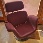 Artifort Grand Tulip Fauteuil, Pierre Paulin (kleur: Aubergine) thumbnail 4