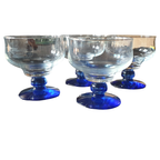 Set Van 4 Vintage Ijscoupes Kobalt Blauw thumbnail 5