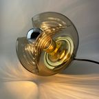 Gerookt Glas En Goud Verchroomde Tafellamp Futura Van Peill En Putzler 1960 thumbnail 4