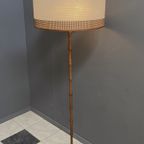 Bamboo Look Floorlamp Large White Shade thumbnail 11