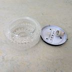 Vintage Ronde Glazen Plafonnière / Plafondlamp – Jaren 60/70 - (kh34) thumbnail 4