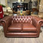 Engelse Chesterfield Bankstel 2 X 2 Zits Banken Chestnut Bruin thumbnail 4