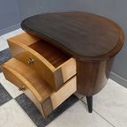 Small Kidney Shaped Cabinet With Glass On Top 1960S thumbnail 2
