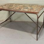 Gerecycled Hout En Metaal Eettafel, Tafel, 141 X 81 Cm thumbnail 5