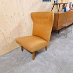 50'S Vintage Fauteuil Perzik Kleur Fifties Retro Fauteuil thumbnail 6