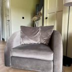 Richmond Interiors Grote Fauteuil Grijs Velvet thumbnail 3