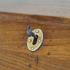 Antieke, Grote Engelse Eikenhouten Secretaire Eind 18e/begin 19e Eeuw Met Een Getrapt Interieur E thumbnail 15