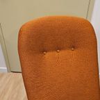 Vintage Theo Ruth Congo Fauteuil Stoel Oranje thumbnail 9