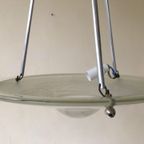 Lamp Art Deco Jaren 30 Modernistisch Matglazen Schaal Frans thumbnail 7