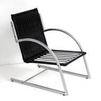 Vintage Design Fauteuil In Zwart Leer, 1960S thumbnail 8