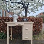 Retro Vintage Bureau, Desk Met Ladeblok, Bureautje thumbnail 6