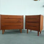 Set Scandinavische Ladekastjes Jaren 60-70 (kleine En Grote, 4 Lades Elk) thumbnail 7