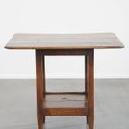 Zeldzame En Originele Antieke Engelse Eikenhouten Bijzettafel/ Center Table Uit Eind 18e Eeuw thumbnail 5