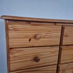 Vintage Grenen Apothekerskastje Toonbank Commode. thumbnail 13