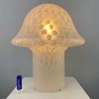 Large White Glass Peill And Putzler Mushroom Table Lamp Xl 1970 thumbnail 4