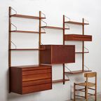 Royal System Wall Unit Designed By Poul Cadovius For Cado, Denmark 1950’S. thumbnail 7