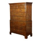 Antieke Houten Kast Tallboy Chest On Chest George Iii 19de Eeuw thumbnail 3