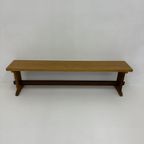 Vintage Solid Wooden Bench , 1970’S thumbnail 2