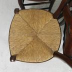 Set Van 6 Boerenstoelen Met Rieten Zitting, Rond 1900 thumbnail 9