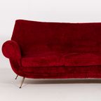 Italian Mid-Century Modern Curved Sofa / Bank / 3-Zitsbank By Gigi Radice For Minotti, 1960’S thumbnail 3
