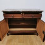 Vintage Frans Dressoir Commode, Ladekast Badkamermeubel Met Marmer Blad 201 thumbnail 6