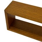 Vintage Wandplank Zwevend Jaren 50 Eiken Fineer thumbnail 3