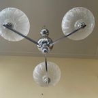 Lamp Hanglamp Art Deco 1930 Verchroomd Frans thumbnail 7