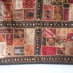 Large Vintage Banjara Patchwork Tapestry, India, Wall Carpet thumbnail 9