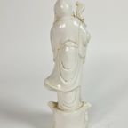 Guanyin - Blanc De Chine - Chinees - Wit Porselein - Beeld - Midden 20E Eeuw - thumbnail 5