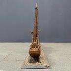 Groot Oud Volkskunst Stoom Schip thumbnail 13