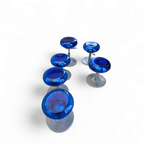 6 X Mambo Low Bubble Adjustable By Archirivolto Design For Delight 2003 / Italy / Blue Lucite thumbnail 6