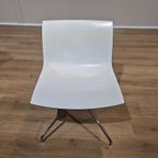 2X Arper Catifa Stoelen - Wit - Zwart - Kunststof -Draaibaar thumbnail 8