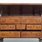 Waanzinnige, Karaktervolle Antieke 18e Eeuwse Engelse Dressoir/ Mule Chest thumbnail 8