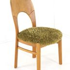 Set 4 Eiken Deense Eetkamerstoelen Vintage Reupholstered thumbnail 12