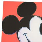 Offset Litho Naar Andy Warhol Mickey Mouse Rood 581/2400 Pop Art Kunstdruk thumbnail 4