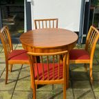 Vintage Carl Malmsten Mixed Wood Table And 4 Chairs thumbnail 2