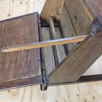 Antieke Staande Hoge Eiken Houten Lessenaar / Schrijfbureau (19e Eeuw) / Clerk Desk thumbnail 14