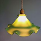 Vintage Hanglamp In Groene Opaline, Jaren 60-70 thumbnail 11