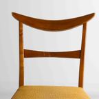 Set Van 6 Vintage Mid-Century Stoelen Met Unieke Gebogen Rug thumbnail 13