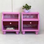 Set 2 Restyle Roze Nachtkastjes Vintage Behang thumbnail 2