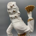 Xl Vintage Beeld Geisha Italiaans Keramiek thumbnail 7