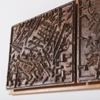 Unique Bronze Wall Landscape From Bror Marklund Sweden 1950’s thumbnail 6