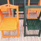 Set: 3x Vintage Design Klapstoel Trieste Aldo Jacober Stoel Jr 60 thumbnail 15