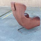 'Joly' Design Leren Fauteuil, Wittmann. Cognac thumbnail 8