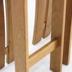 Set Vintage Italiaanse Houten Bar Krukken Boucle thumbnail 7