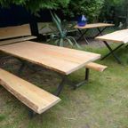 Prachtige Grote Boomstam Tuinbank 210 Cm thumbnail 4