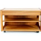 Audio Meubel Trolley 'traeden' Vintage Deens Massief Teak thumbnail 3