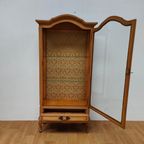 Antieke Vintage Houten Vitrinekast Wandkast Servieskast Kast thumbnail 2