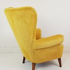 Vintage Artifort Theo Ruth Fauteuil Geel Nieuw Gestoffeerd thumbnail 7