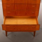 Deens Design Teak Hoge Ladekast, 1960s thumbnail 11